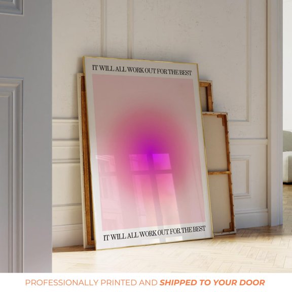 Aura Girly Bedroom Office Retro Modern Wall Art Poster Decor