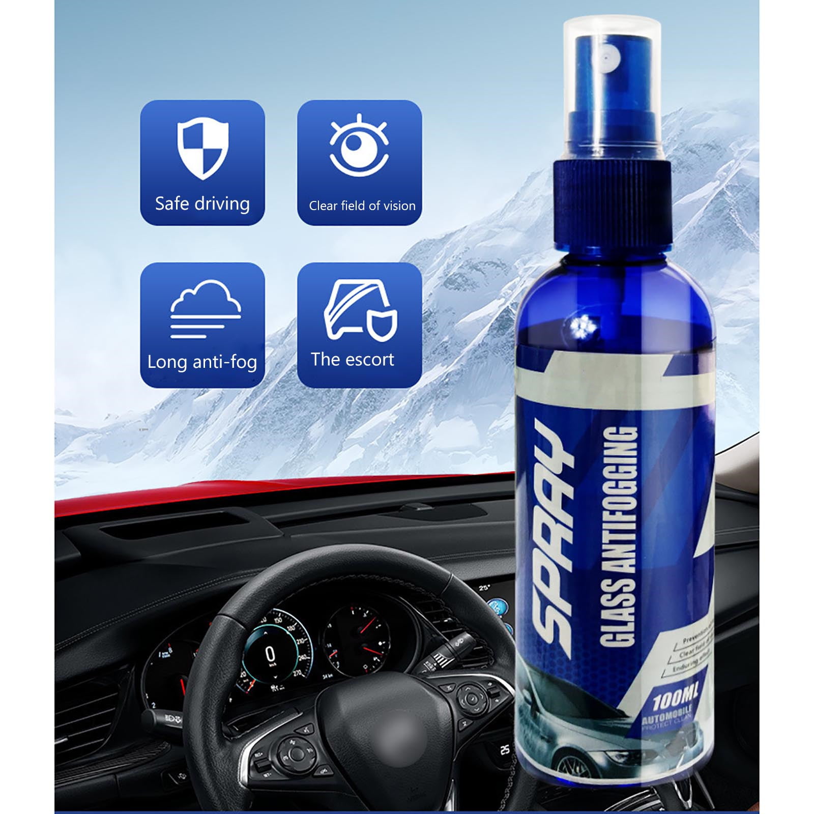 Car Defogger Spray Anti Fog Spray For Windshield 100ML Automotive Rearview  Mirror Window Glass Anti-Fogging And Rainproofing - AliExpress