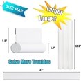 thumbnail image 2 of Door Draft Stopper Bottom Single Side Door Draft Shield, 37 Inch Cutable Under Door Draft Shield Insulator Door Seal Weather Stripping Interior/Front Door Acoustic, White, 2 of 4