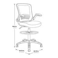 thumbnail image 4 of Mesh Back Drafting Fabric Chair with Adjustable Foot Ring and Padded Flip Arms, 4 of 4