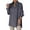 Grey, variant on MIXUE Women Blouses Solid Color Shirt Lapel Button Up V Neck Long Sleeve Loose S Womens Summer Tops Streetwear,White,XXXXL