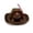 Brown, variant on Thanksgiving Cowboy Hat With Turkey Pin Western Style Childrens Party Celebration Wild Themed Coffee One Size