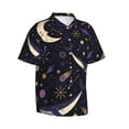 thumbnail image 2 of Space Whale Men'S 3d Print Casual Button Down Shirts, Novelty Hawaiian Short Sleeves L, 2 of 7