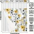 thumbnail image 4 of EIMELI Hookless Shower Curtain with Snap Liner  Floral Theme Home Decor Hotel Shower Curtain and Liner Set  Watercolor See-Through Shower Curtain with Window  Double Layers  High Quality, 4 of 7