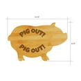 thumbnail image 6 of Pig Out! (13.75 x 8.75") Pig Shape Cutting Board | Funny Decorative Kitchen Chopping Board, 6 of 7