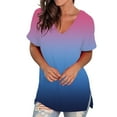 thumbnail image 2 of Weikingp Blouses For Women Womens Work Tops Womens T Shirts Loose Fit Plus Size Tops Casual Tops For Women Blue L Clearance！, 2 of 6