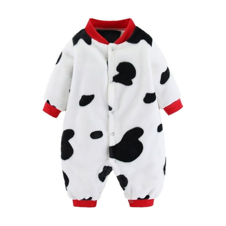 

RPVATI Unisex-Baby Cartoon Winter Romper Infant Hooded Romper Long-Sleeve Embroidery Warm Outfits