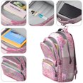 thumbnail image 4 of Boho Bohemia Pioneer Flower Art Backpack for School,Cute School Bag,Schoolbag with Adjustable Shoulder Straps & Padded Back,16.9 Inch, 4 of 5