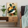 thumbnail image 5 of Ducks in Pond Canvas Print, Antique Bird Artwork, Vintage Farmhouse Style Wall Decor, 5 of 8