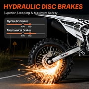 SYX MOTO K1 125cc Dirt Bike for Teens & Adults, 50 MPH, 123 Mi Range, 4-Speed Manual, Kick/Electric Start, Black