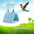 thumbnail image 3 of Peony Parrot Hammock Bird Nest Warm Soft Plush Hammock Hanging Cage Tent for Birds Parrot Winter Warm Bed Pet Toy Pouch Cotton Bed (M-Blue), 3 of 5