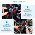 thumbnail image 4 of Kit de cubierta de rueda Tapa de cubo central Cubierta de tuerca de rueda de coche con herramienta de extracción para Tesla Model 3, S y X (rojo) JM, 4 of 5