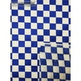 thumbnail image 2 of Polycotton Printed CHECKERED BLUE & WHITE Fabric / 60" Wide / Sold by the Yard, 2 of 2