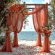 thumbnail image 4 of Tela para drapear con forma de arco de boda, gasa transparente, terracota, 8,5 x 5,8 m, 4 of 8