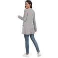 thumbnail image 7 of JWD Women's Cardigan Open Front Lightweight Cardigan Long Sleeve Sweater Cardigans with Pockets Light Gray XL, 7 of 7
