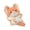 Orange#110, variant on Cute Fox Plush Toy, Adorable Stuffed Animal Soft PP Cotton Filled, Round Eyes Smile Design for Kids Girls Bedroom Decor Sleep Comfort Travel Gift