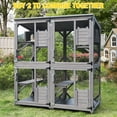 thumbnail image 6 of Aivituvin Catio Outdoor Cat Enclosure with Wheels, Scratching Post, Resting Box and Waterproof Roof for Patio or Garden, 31.5"L x 31.5"W x 70.9"H, 6 of 8