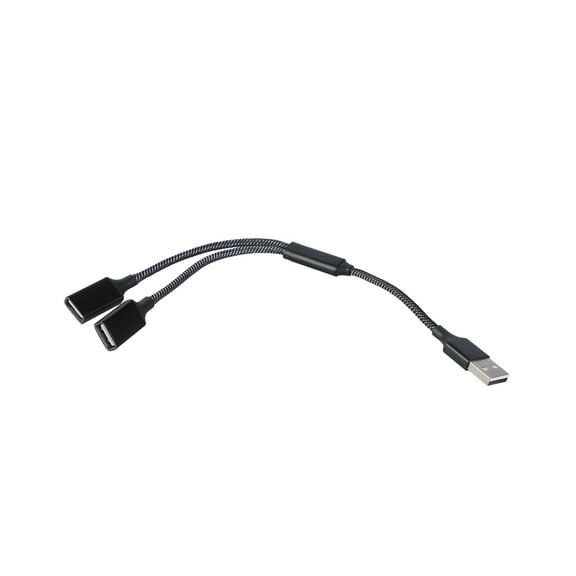 USB Male to Double Female Extension Cable for Expanding USB Port on Laptop Keyboards with Fast Data Transfer
