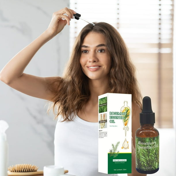 Fiudx Aceite de Romero, Acete Herbal Natural para Nutrir El Cabello, Solución de Romero para Cuidado Del Cuero Cabelludo, Tratamiento Reparador de Daños, Mantenimiento Diario de La Salud Capilar, Apt