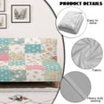 thumbnail image 6 of ZIATUBLES Flower Patchwork Armless Sofa Futon Slipcovers, Stretch Couch Cover Dustproof Elastic Furniture Protector Machine Washable for Living Room Bedroom, 6 of 9