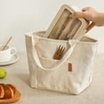thumbnail image 1 of Bolsa térmica para almuerzo con asa Lisbinx | Gran capacidad (20 x 20 x 16 cm) | Almacenamiento térmico de alimentos para el trabajo y la escuela | Lona resistente | Color negro o blanco, 1 of 7