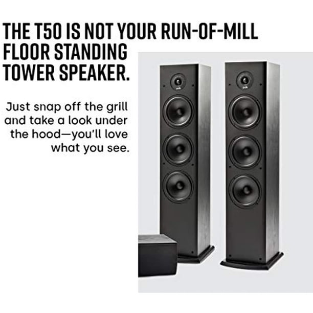 Polk t50 150 watt home cheap theater floor standing tower speaker