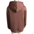 thumbnail image 2 of Sudadera con Capucha y Cremallera Completa para Mujer Sudadera con Capucha de Manga Larga con Hombros caídos y Bolsillos Marrón XL, 2 of 3