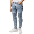 thumbnail image 4 of RAW X Mens Skinny Fit Moto Jeans, Light Blue Wash, 30X30, 4 of 7