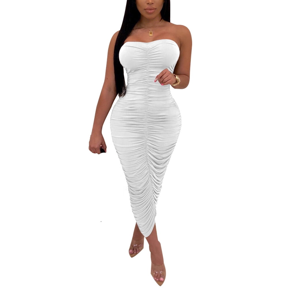 Amazon white. Lady White вечерние платья. Tube Top Dress.