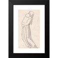 thumbnail image 2 of John Flaxman 10x14 Black Modern Framed Museum Art Print Titled - Woman Carrying a Child in Her Arms, 2 of 5