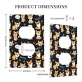 thumbnail image 3 of Disketp Cute Dogs Corgi Decorative Light Switch or Outlet Wall Plate with Safety Cover-Style S, 3 of 6