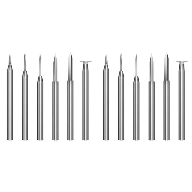 Juego de Brocas para Tallar Madera para Herramienta Rotativa, 12 Uds., Accesorios para Taladro de Grabado, Broca, Herramienta de Pulido para Manualidades en Madera, 3Mm