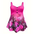 thumbnail image 4 of Bovemsi Camisole Tops for Women 2025 Summer Splicing Backless Flower Print Cool Suspender Women'S Fashionable Top Skirt Vest Basic Tanks, 4 of 5