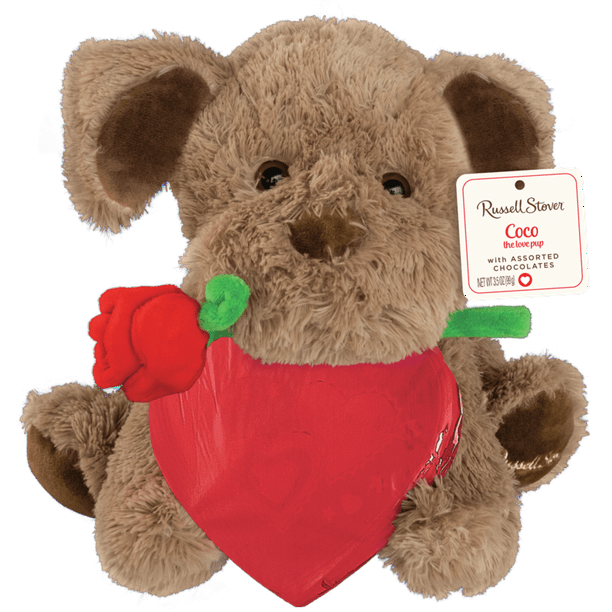 Russell Stover Coco The Love Pup with Heart, 3.5 Oz.