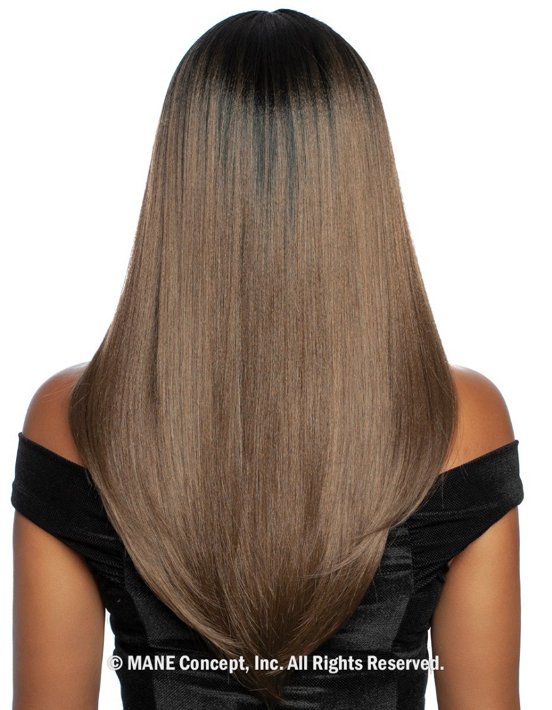 Mane Concept Melanin Queen Human Hair Blend Wig - ML105 ASHER (1B)