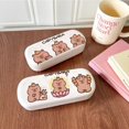 thumbnail image 4 of Cartoon Capybara Sunglasses Box Automatic Closing Anti-fall Eyewear Storage Box PU Leather Portable Sun Glasses Case Universal 2, 4 of 6