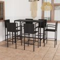 thumbnail image 2 of vidaXL Bar de Patio Mis Table de Bar et Tabourets Ensemble de Meubles de Patio en Poly Rotin, 2 of 6
