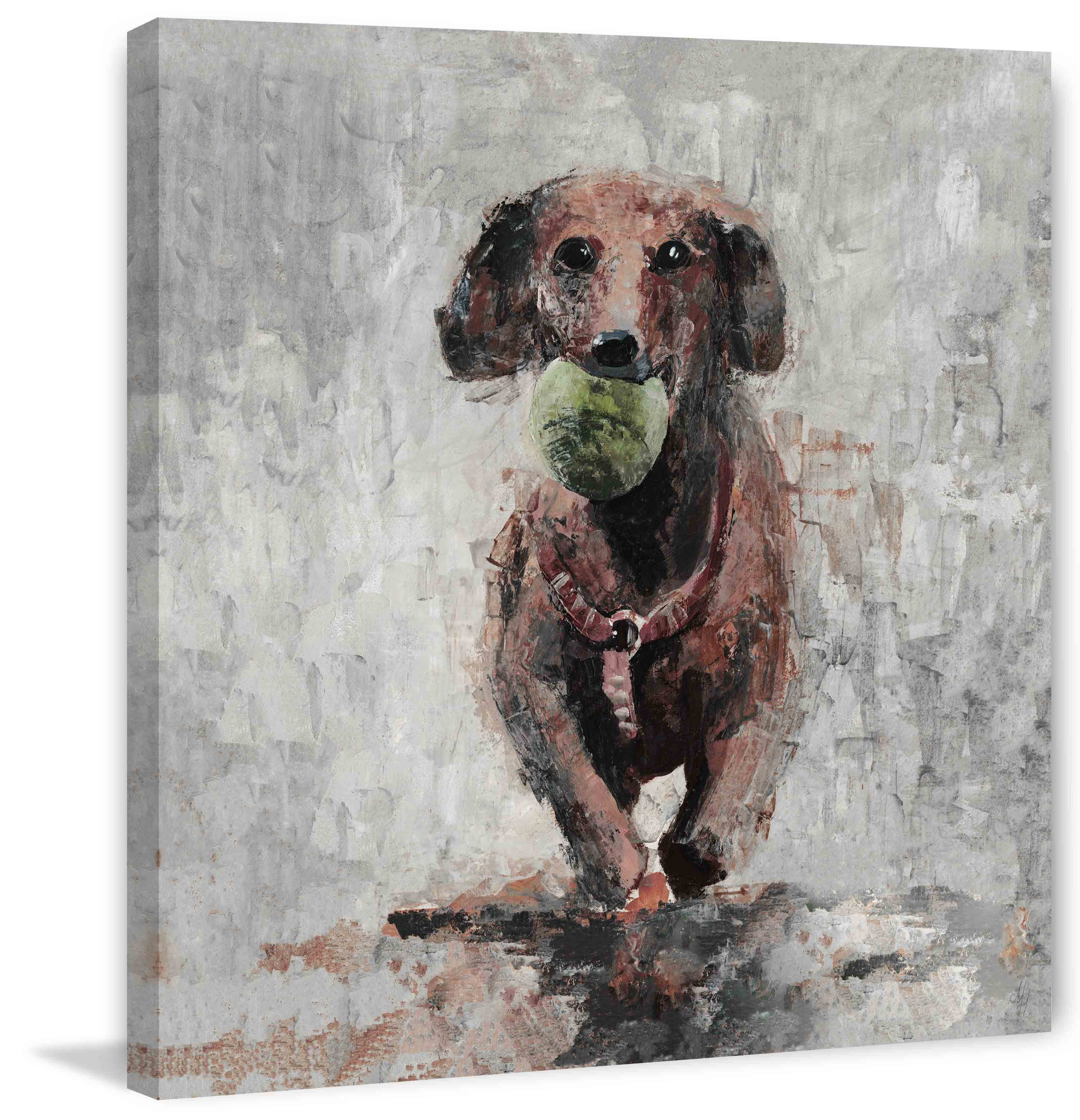 Marmont Hill Throw the Ball Canvas Wall Art