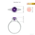 thumbnail image 6 of ANGARA Natural 1.15 ct Amethyst Twist Rope Split Shank Ring in 14K White Gold for Women (Size-7mm) | February Birthstone, Birthday, Anniversary, Jewelry Gift for Women | Natural Amethyst Ring, 6 of 10