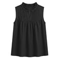 thumbnail image 4 of Endives Women's Tank Top Solid Color Sleeveless Loose Tank Top Pullover Top Summer Black, 4 of 4