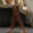 Brown, variant on Capri Leggings for Women Plus Size Pants Women's Casual No Drawstring Lace Wide Leg Trousers Women's Casual Pants Wine M