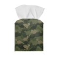 thumbnail image 2 of FUIALDOLG Square Tissue Box Cover, Waterproof Pu Leather Car Tissue Holder with Metal Button Green Camo Dinosaur Napkin Holder Organizer for Bathroom, Bedroom, Hotel, Office Desk 5.1"X5.1"X5.5", 2 of 7