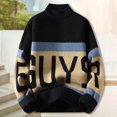 thumbnail image 2 of Gilet Tricoté pour Hommes, Col Roulé Épais, Mode Hiver, 2 of 3