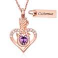 thumbnail image 1 of Heart in Heart Cremation Jewelry for Ashes Urn Necklace for Ashes of Loved One Pendent for Ashes and Chain, 1 of 8