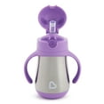 thumbnail image 5 of Munchkin® Cool Cat™ Stainless Steel Toddler Straw Sippy Cup, 8 oz, Purple, Unisex, 5 of 6