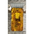 thumbnail image 3 of Ambesonne Art Quilted Bedspread Set 2 Pcs, Vintage Woman Drawing, Twin Size, Ginger Earth Yellow, 3 of 3