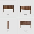 thumbnail image 6 of Noble House 64.4" Wood Headboard Only, Queen Size, Modern Farmhouse, Wall Mounted Fluted Panel, Walnut Brown, 6 of 9