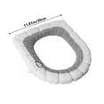 thumbnail image 3 of Toilet Seat Cover, Soft Warmer with Washable Fiber Cloth, Universal Size for Round & Elongated Toilets, Non-slip & Easy Llation for Year-round Comfort, Ideal for Cold Bathrooms & Family Homes, 3 of 8