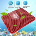 thumbnail image 5 of Esteras antifatiga para asiento de coche en forma de panal, cojín de asiento de hielo de silicona para silla de refrigeración física para aliviar la presión, 5 of 5