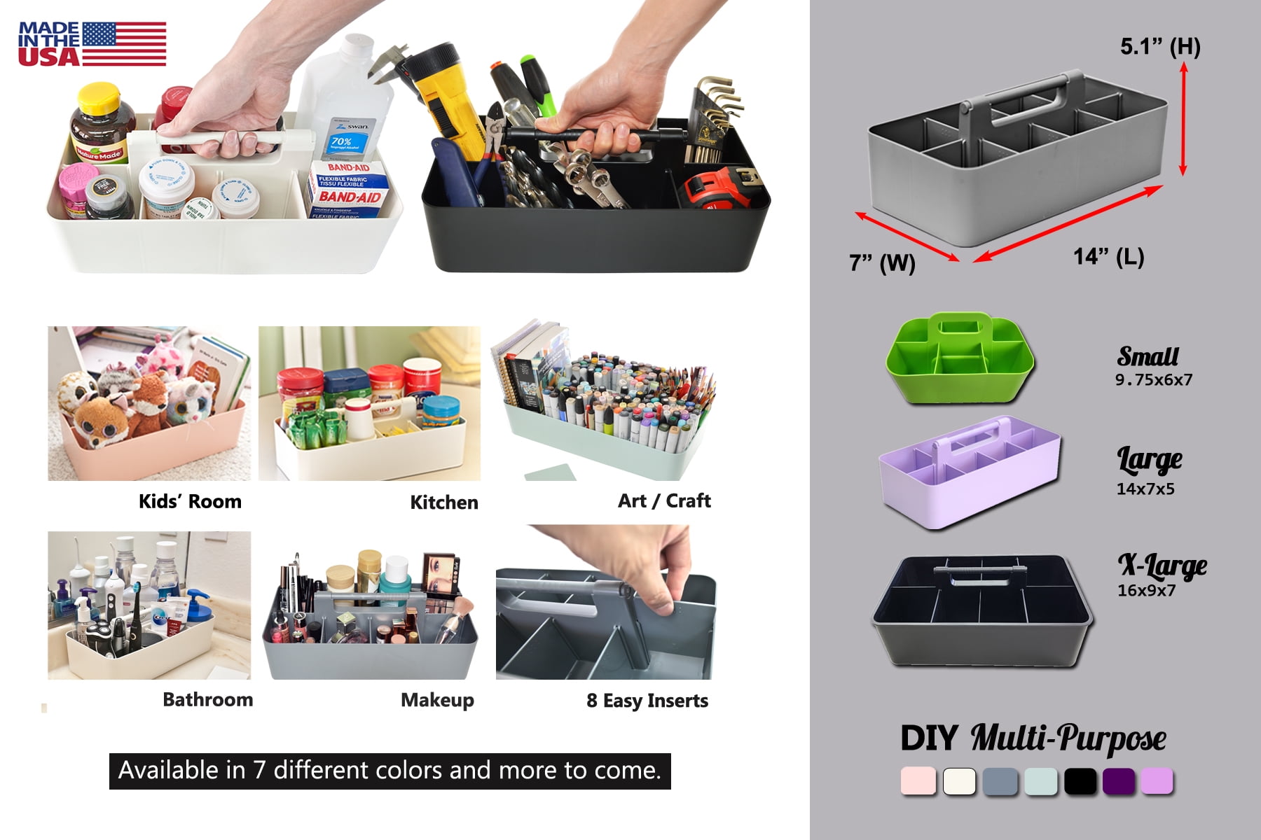 Enjoy Organizer 8-Compartment Desktop Organizer , 3 Count